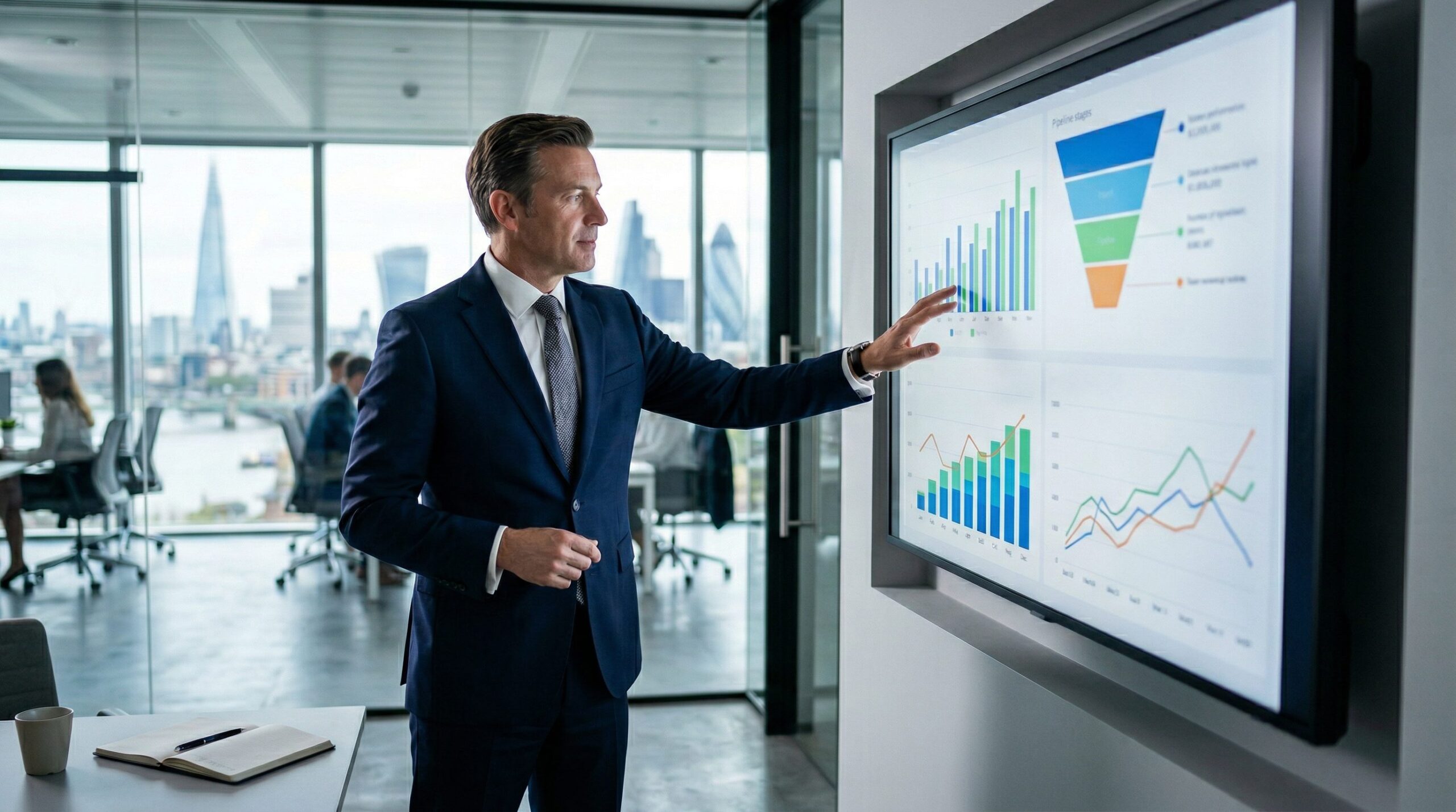 Part-time sales director leading a revenue recovery workshop with a UK business team