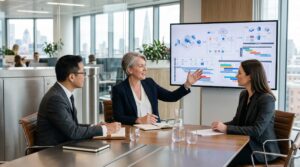 Senior fractional CTO leading a UK technology strategy session with business leaders